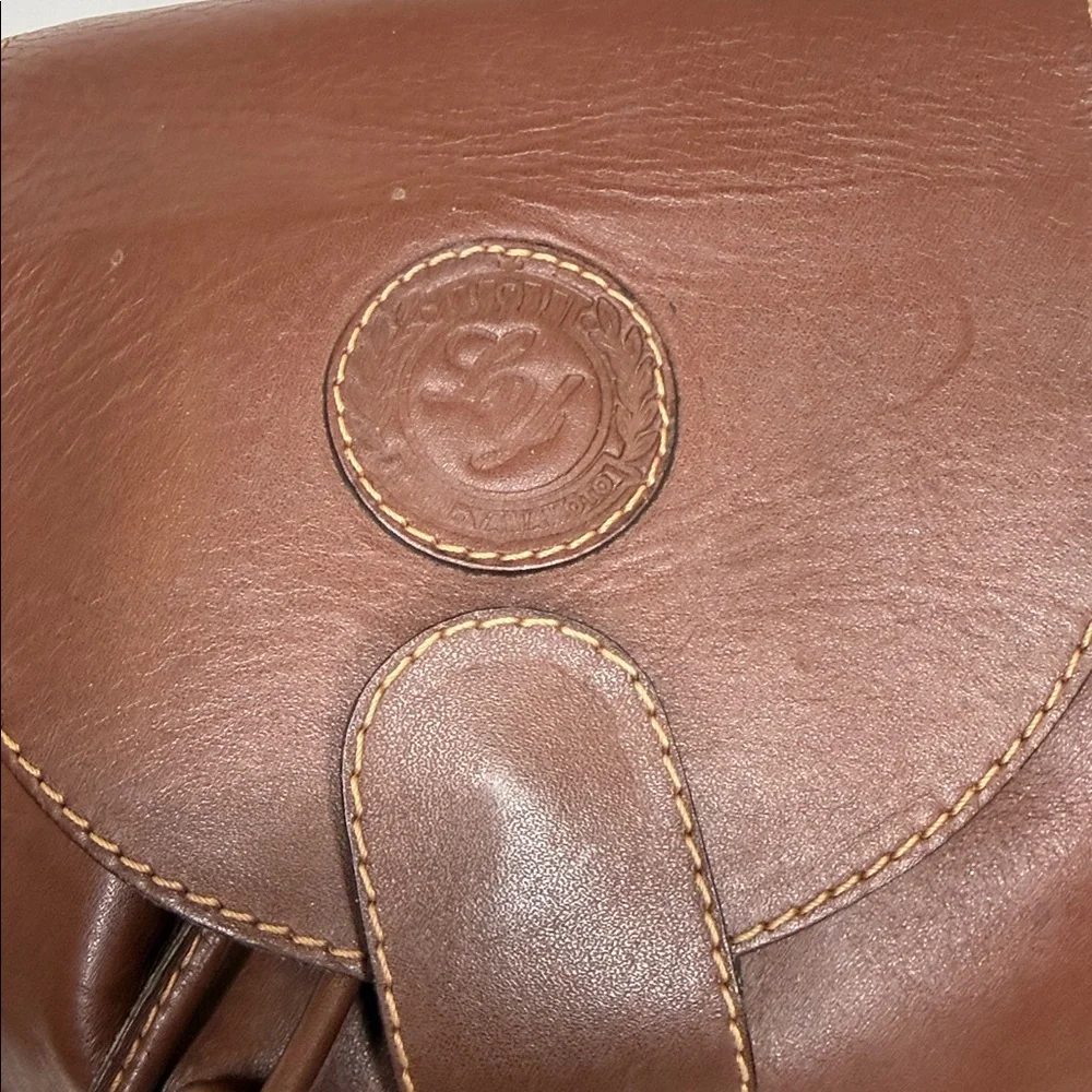 Leon Yamamoto brown leather backpack
